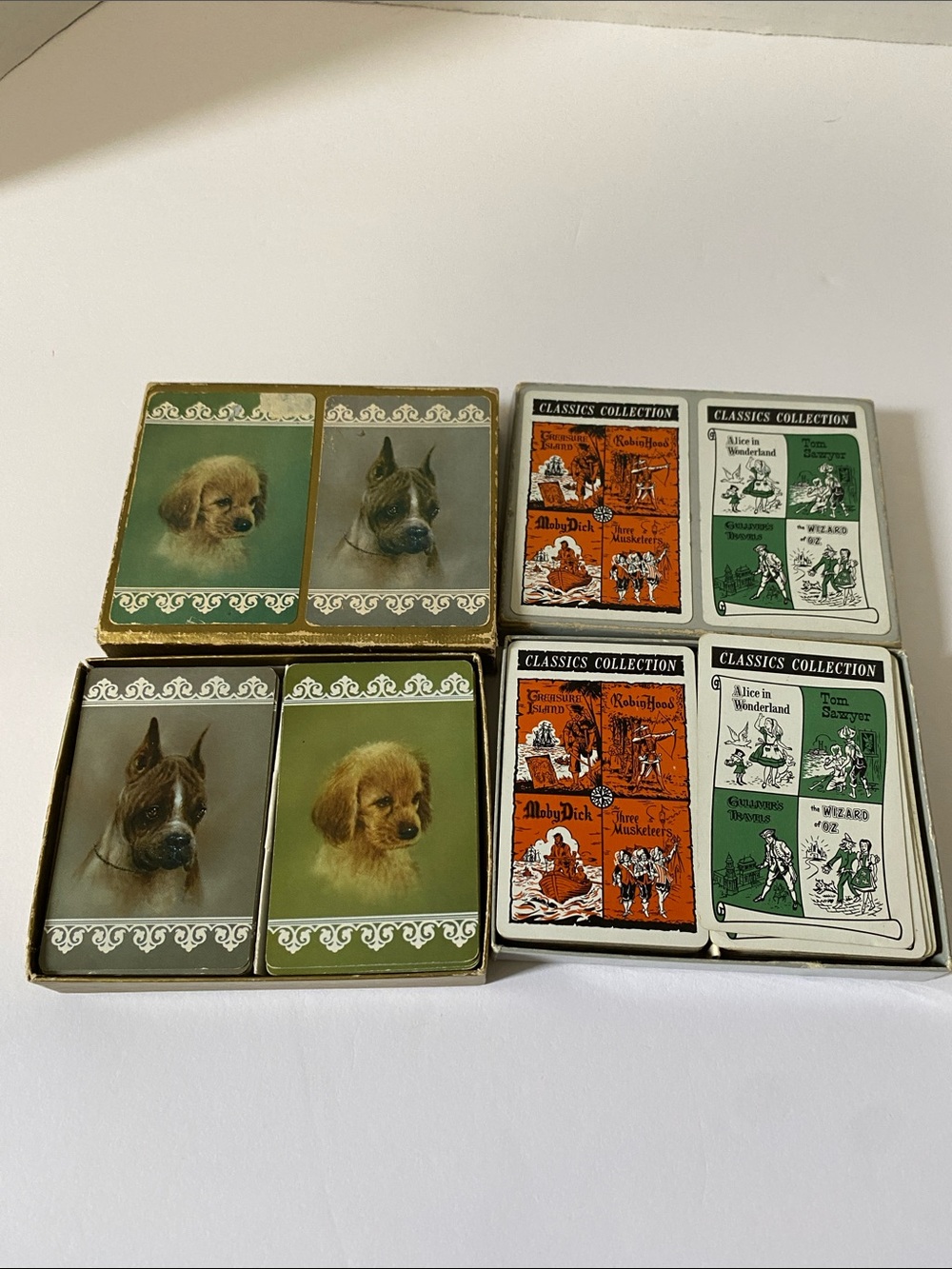 Lot of Vintage Playing Cards Dogs Books